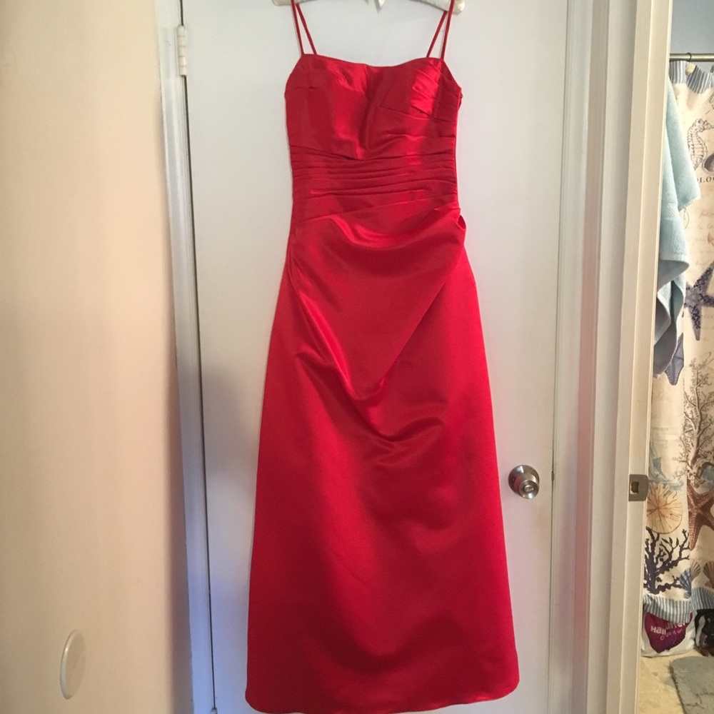 Red long gown